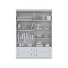 Ropero Americano 4 Puertas Blanco Mdf Ropero Americano 4 Puertas Blanco Mdf