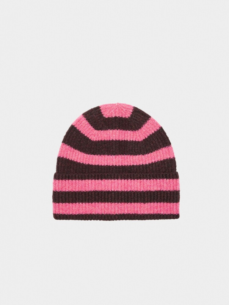 Gorro De Rayas Con Dobladillo multicolor