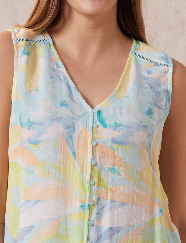 Blusa Printed MULTI/AMARILLO