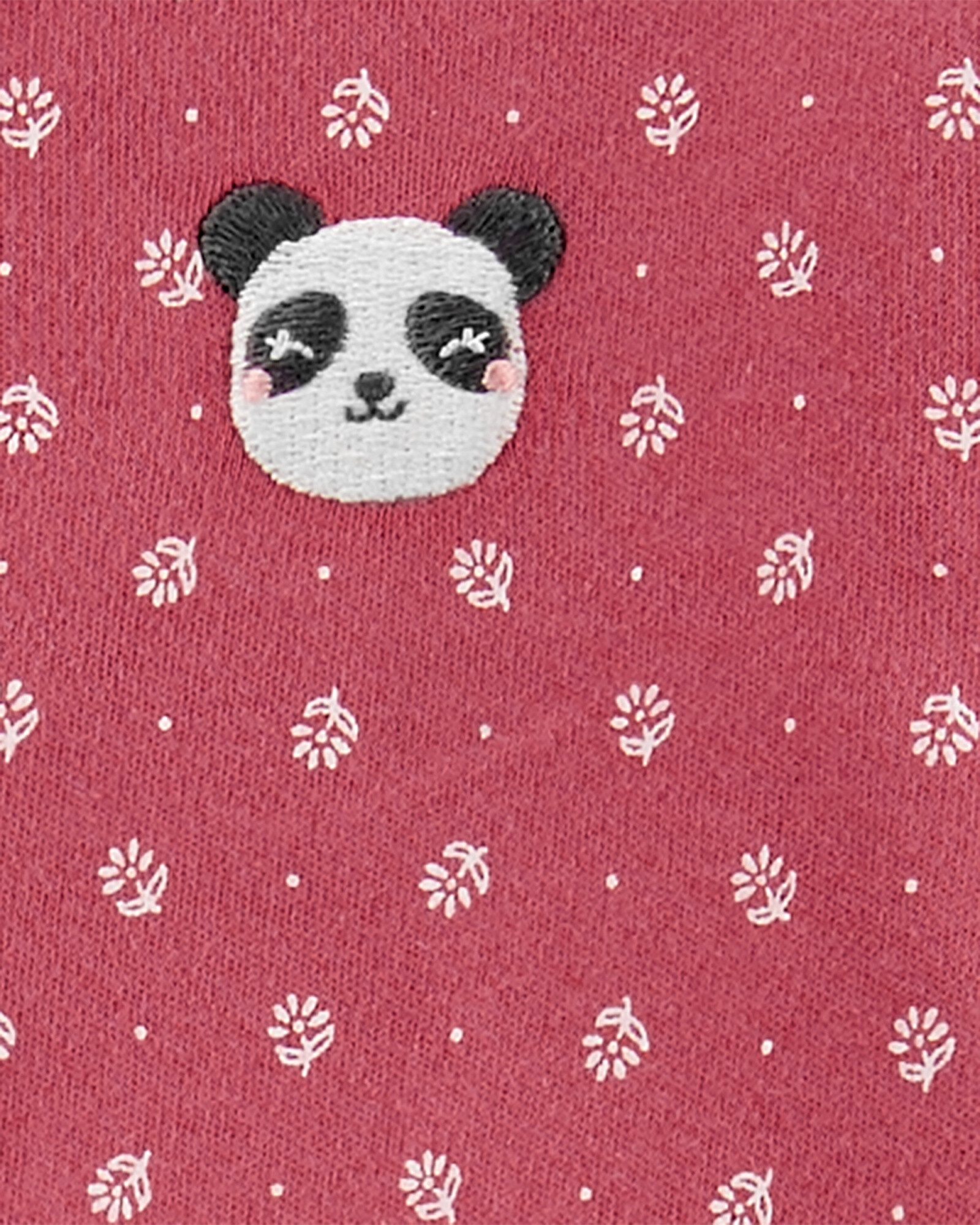 Pijama Con Pie Manga Larga Panda Algodón 0