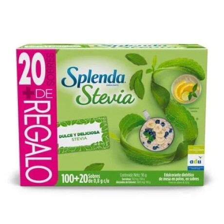 Splenda Stevia Sobres 100 + 20 Splenda Stevia Sobres 100 + 20