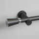 Barrote cortina de metal 2,5 m + 3 Soportes GRIS OSCURO