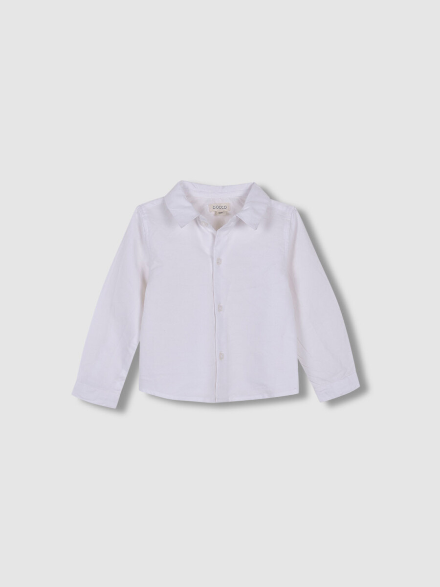 Camisa Blanca Cuello Bebe Blanco Optico