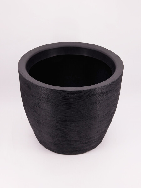 MACETERO REDONDO PRETO NEGRO