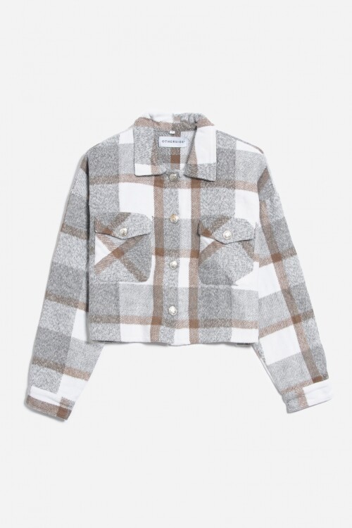 Chaqueta a cuadros GRIS