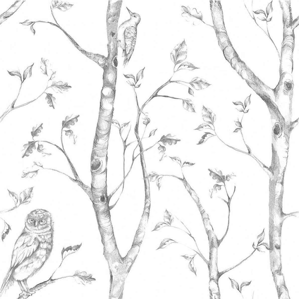 WALLPAPER AUTOADHESIVO WOODS GREY - N/A 