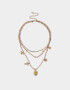 Collares Cortos Flores atrapadas Collares Cortos Flores Atrapadas - Dorado