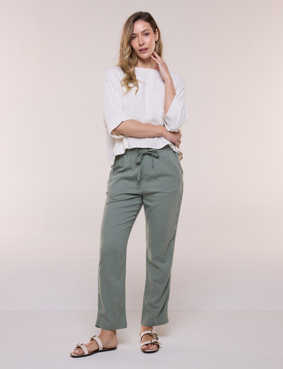 Pantalón Algodón - Oliva 