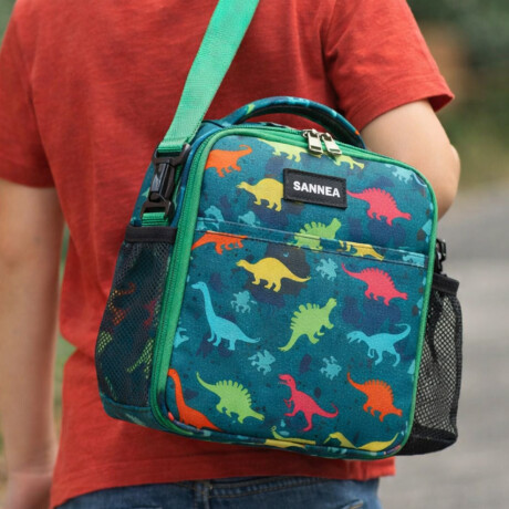 Lunchera térmica kids con asa y correa para colgar 13x19x22cm Verde