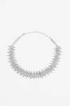 Gargantilla strass irregular plateado