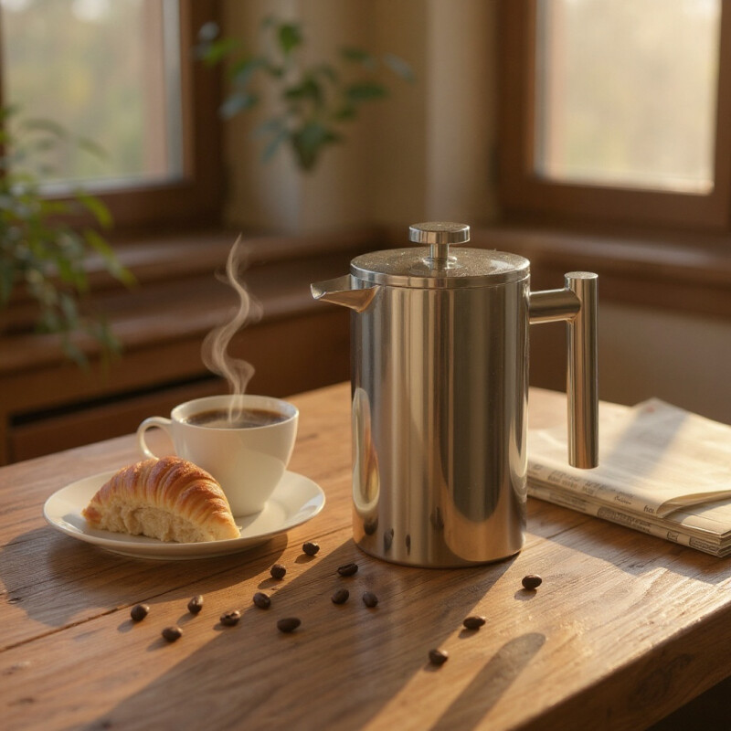 Cafetera Prensa Francesa Doble Parede Ac-Inox 1000ml Silver