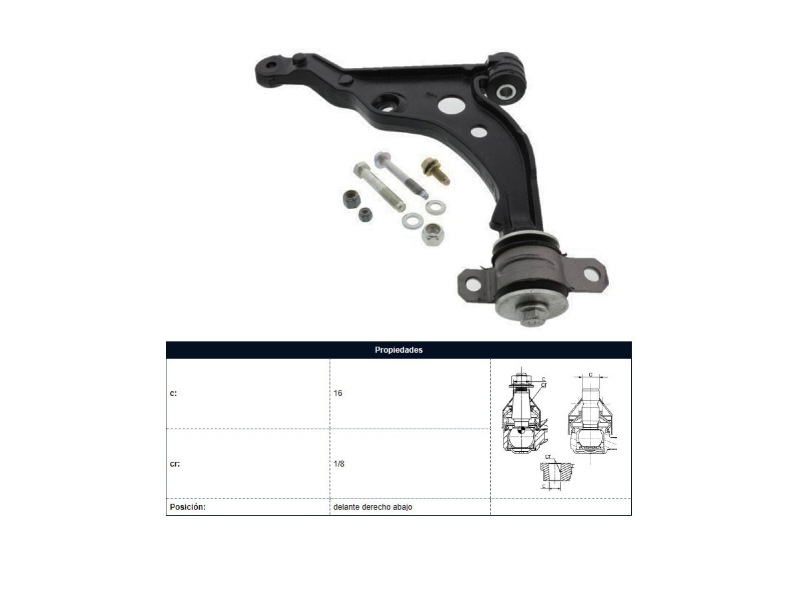 Parilla De Suspension Delantera Fiat Ducato, Peug Boxer 87-05 Der 