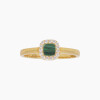 Anillo en oro 18K con malaquita y circonias Anillo En Oro 18k Con Malaquita Y Circonias