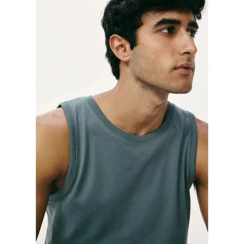 CAMISETA REGATA MASC VERDE ESCURO