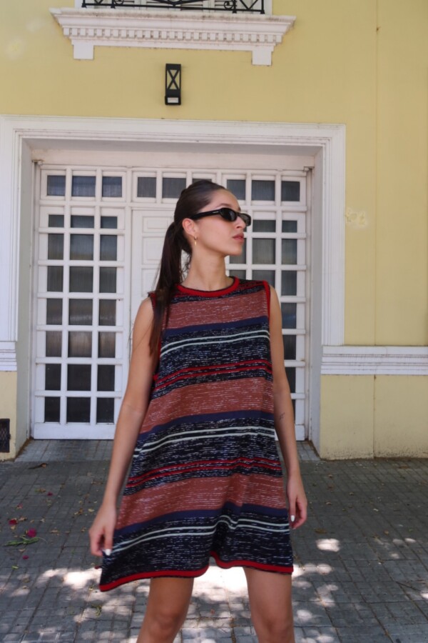 Vestido NEW BLING Rayas negro