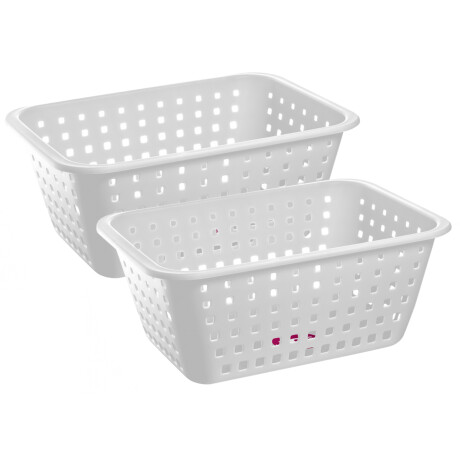 Set x2 Cestos extra grande 14 lts BLANCO