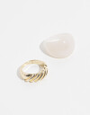 Sets Anillos Acrilico Set De Anillos - Blanco Crudo