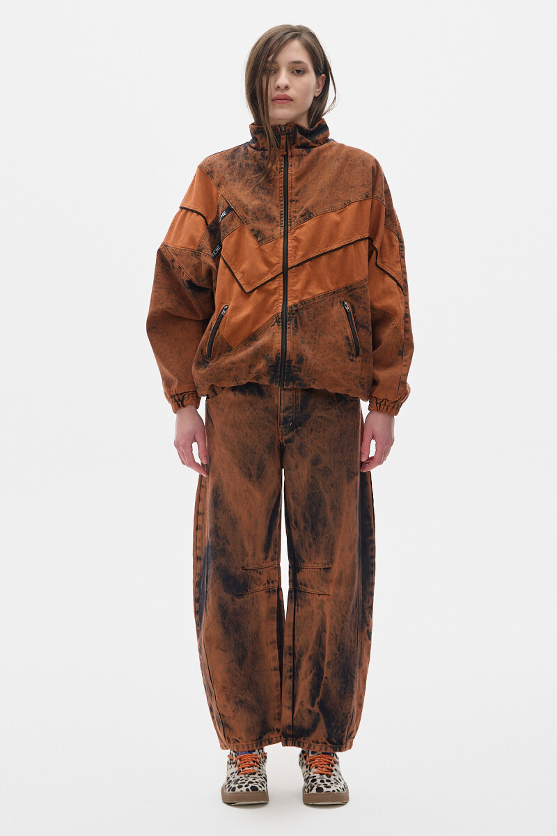 Campera Olímpica Denim Washed Terracota