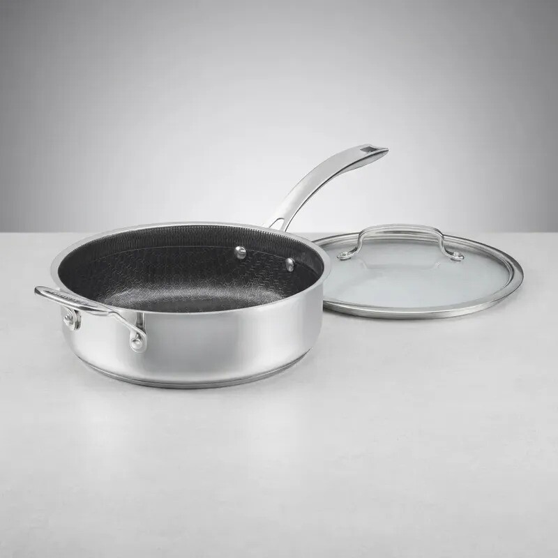 Sartén de acero inoxidable con revestimiento en cerámica y tapa. - Cuisinart Sartén de acero inoxidable con revestimiento en cerámica y tapa. - Cuisinart