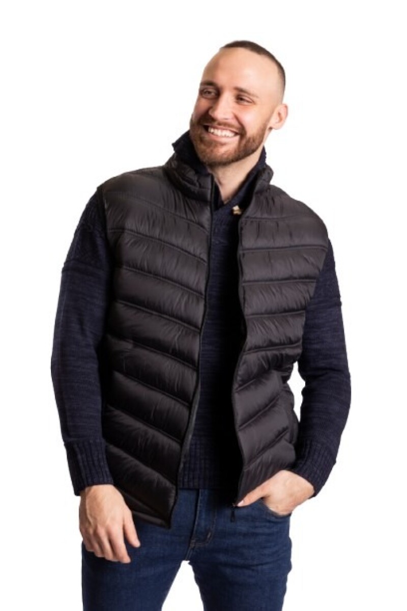 SNAKE PUFFY VEST - BLACK 