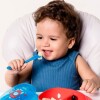 vianda tupper y cubiertos space cohete BUBA azul