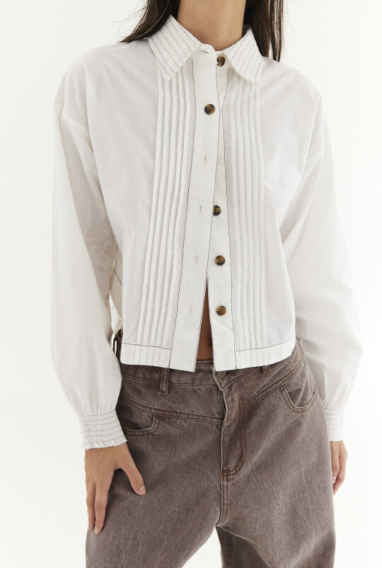 Camisa Smok Blanco