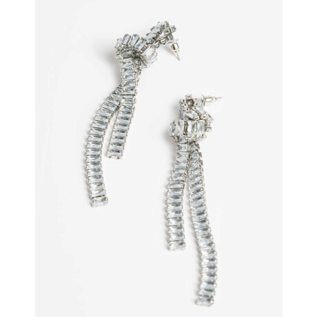 Aros Colgantes Nudo Strass Cristal