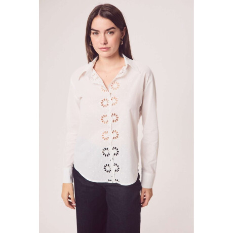 Camisa Broderie Nácar