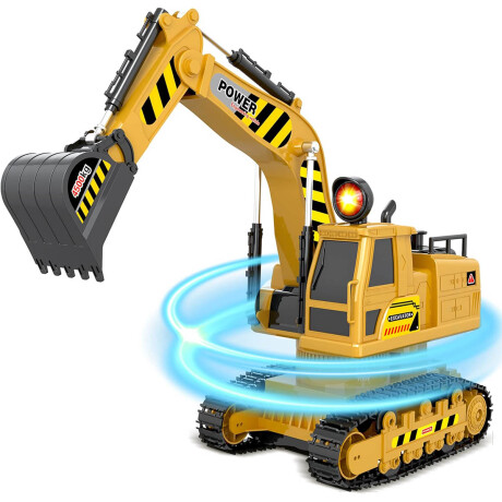 Excavadora A Control Remoto Con Humo Y Luces Vehículo Jug020016