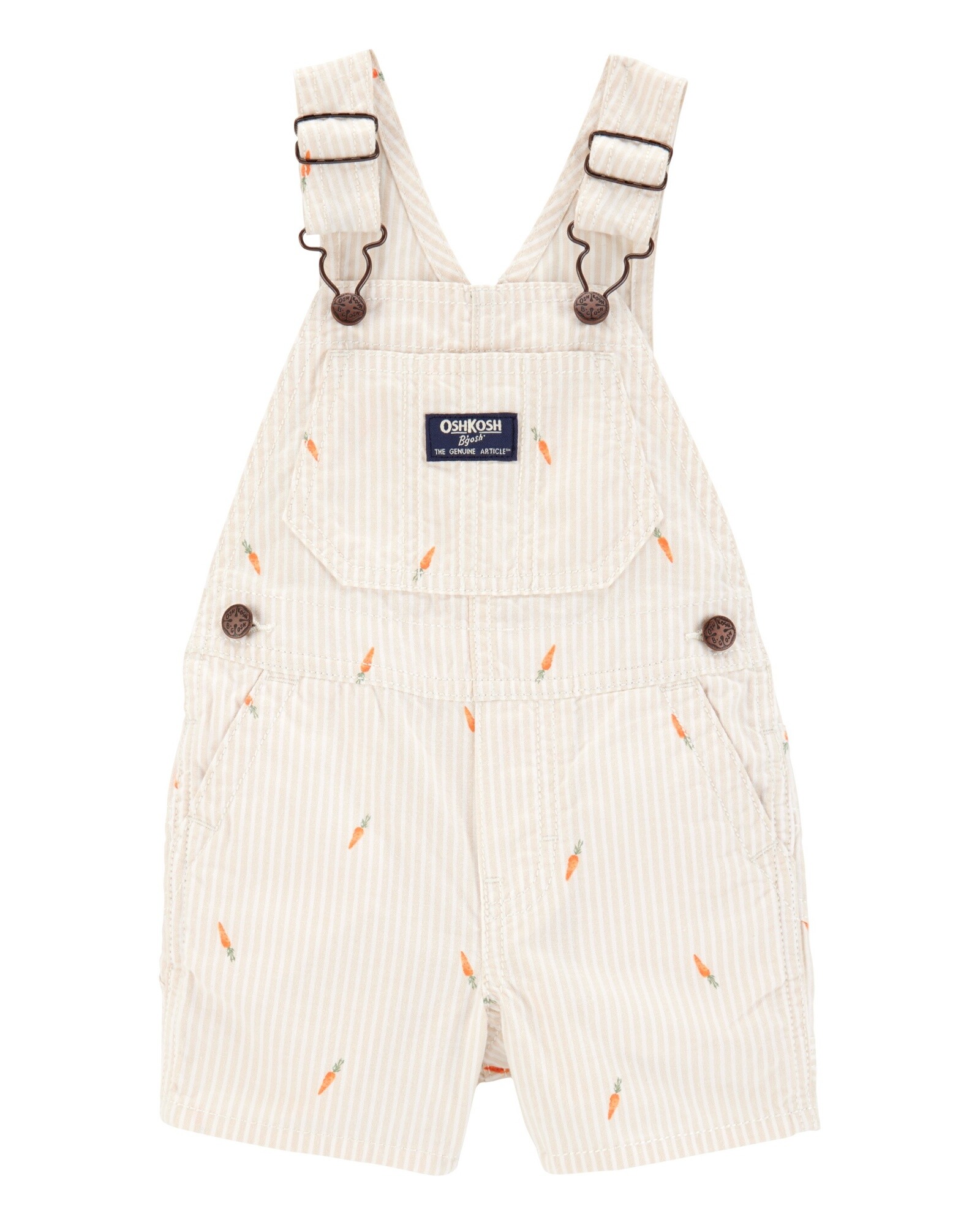 Enterito corto de algodón, diseño zanahorias Sin color