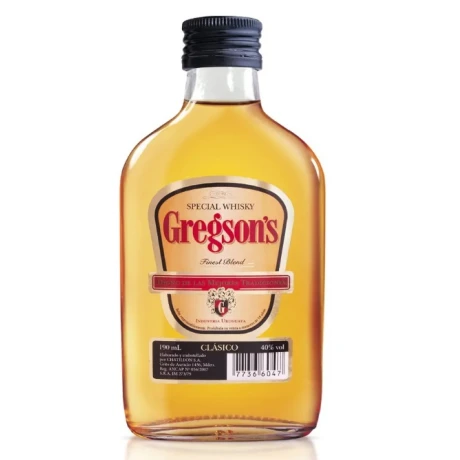 WHISKY GREGSON´S CLASICO PETACA 190 CC WHISKY GREGSON´S CLASICO PETACA 190 CC