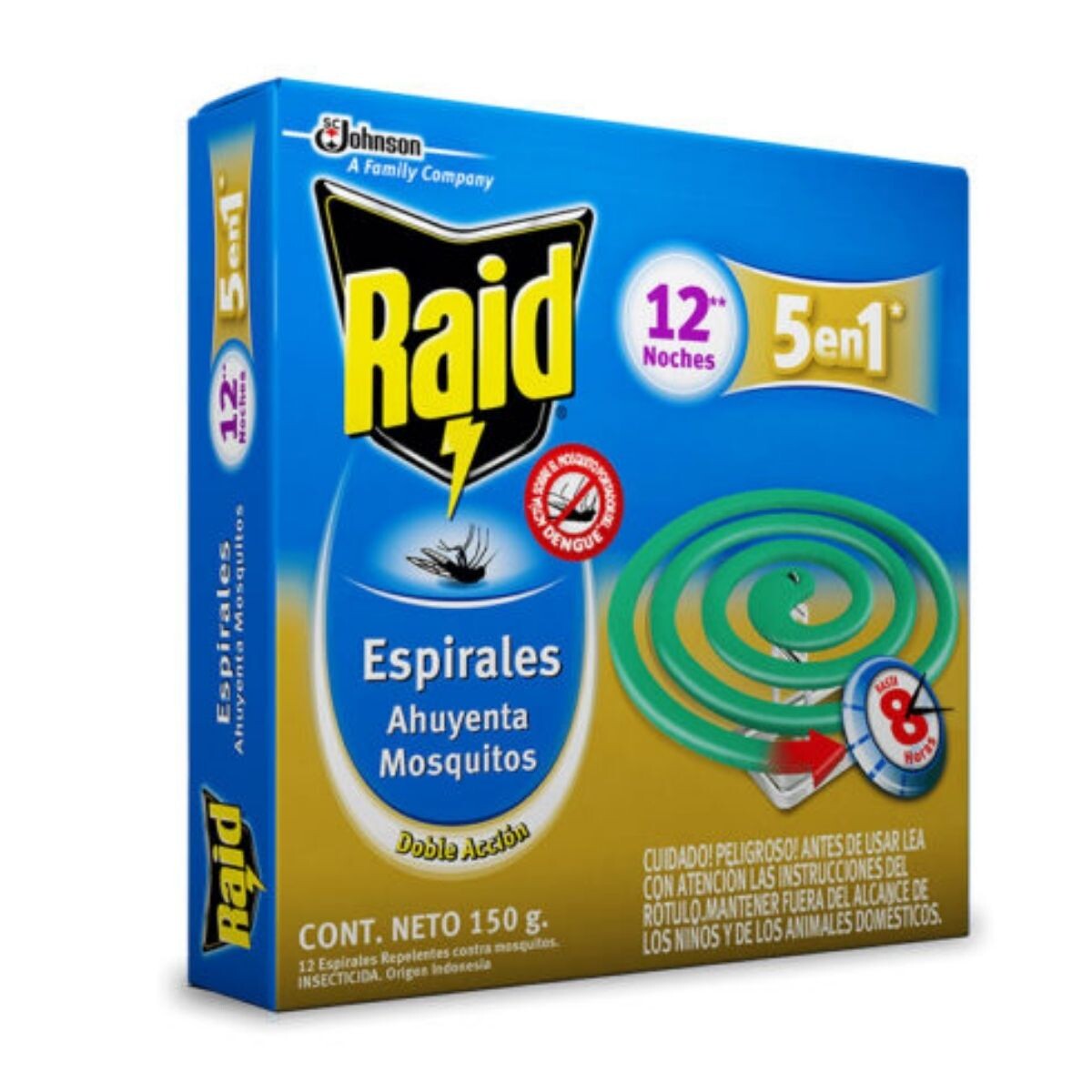 Espirales Raid Insecticidas X12 