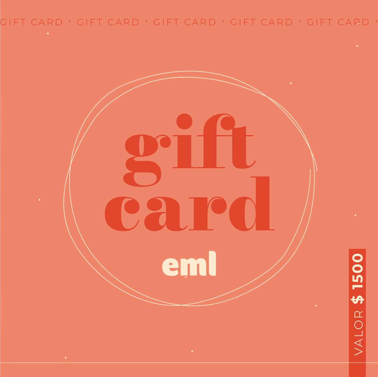 Gift Card - Tarjeta de Regalo valor $1500 