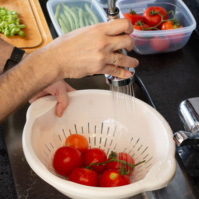 Colador con asas BLANCO