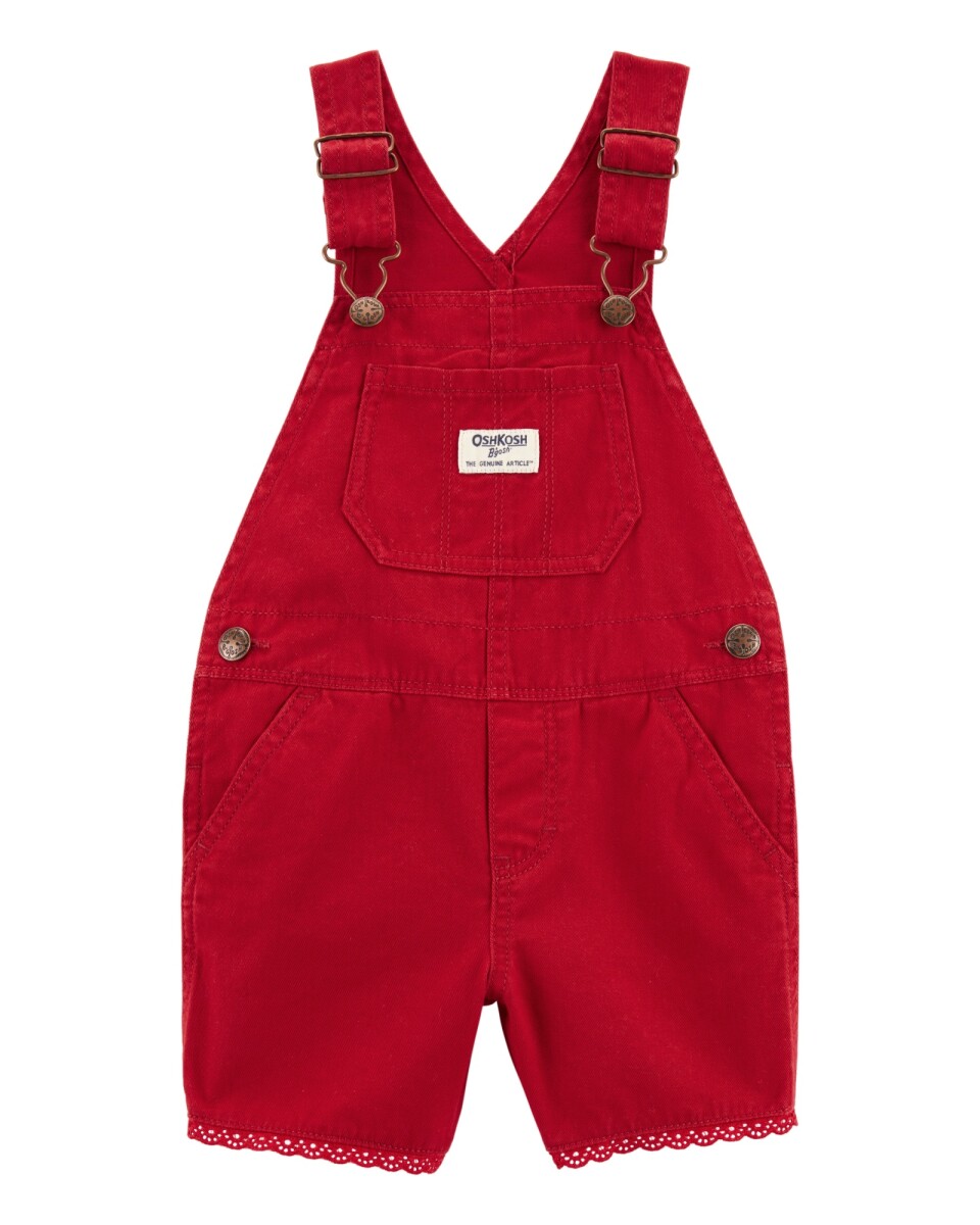 Enterito corto de sarga, con ribete de encaje 