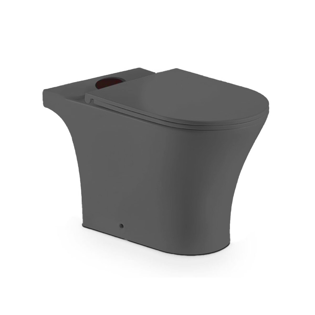 Inodoro Con Tapa Gris Linea Anori Aqualia 