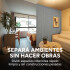 Panel Divisor Separador Ambientes 2 x 2,90m + 2 Rieles 3m Gris 1