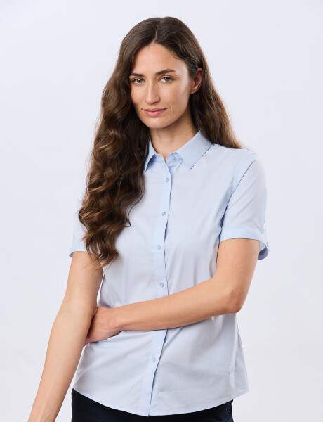 CAMISA RAYADA Celeste