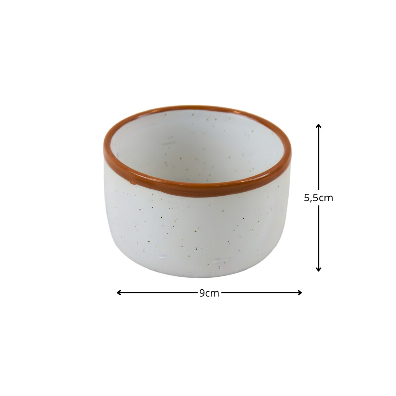 Set x2 Ramequin cerámica 9x5,5 cm BLANCO