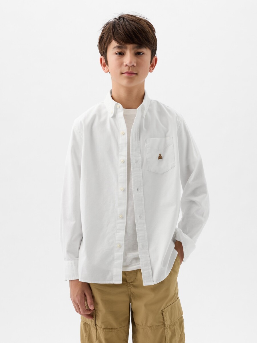 Camisa Con Bolsillo Niño - New Off White 