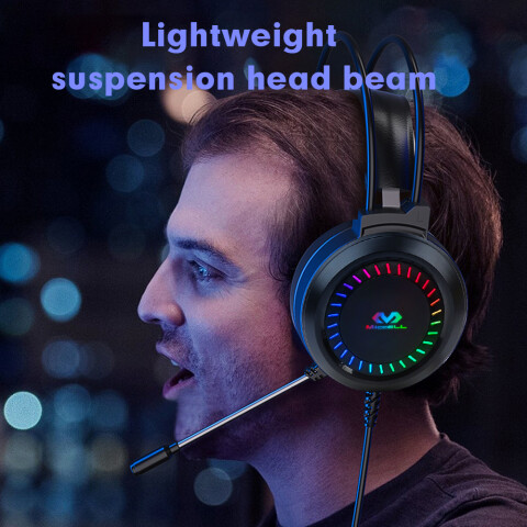 Auricular Miccell Gamer Stereo RGB 3.5 x2 + USB Auricular Miccell Gamer Stereo RGB 3.5 x2 + USB