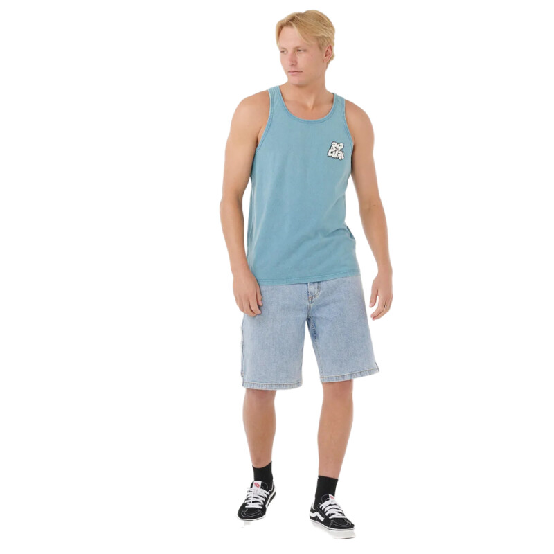 Musculosa Rip Curl Raw Energy Bubble - Celeste Musculosa Rip Curl Raw Energy Bubble - Celeste