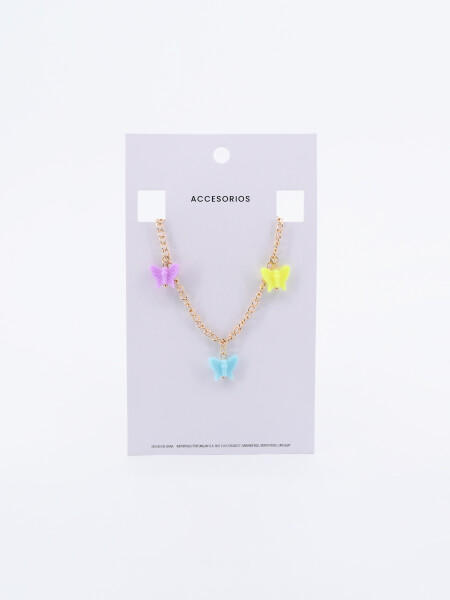 COLLAR MARIPOSAS DORADO