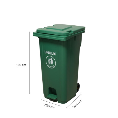 CONTENEDOR DE BASURA CON RUEDAS 240 LITROS Contenedor de Basura con Ruedas 240 Litros Verde