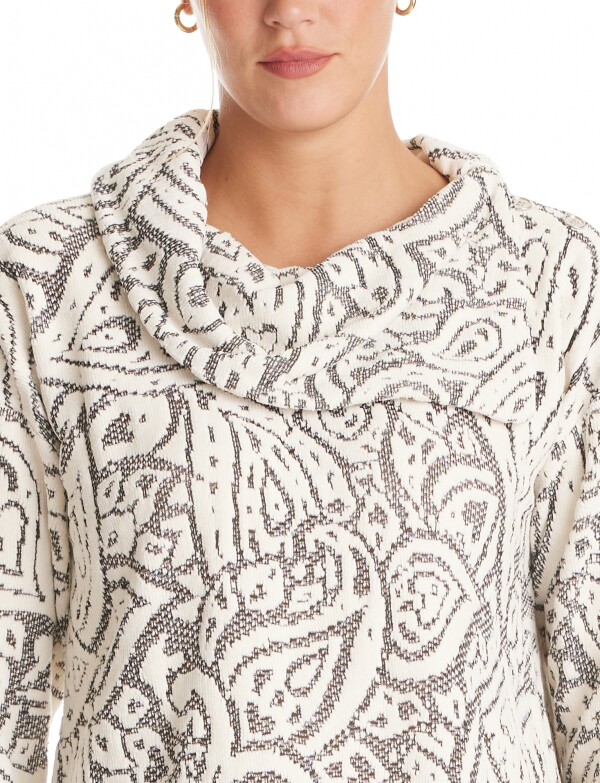 Buzo Labrado Flores CRUDO/MULTI