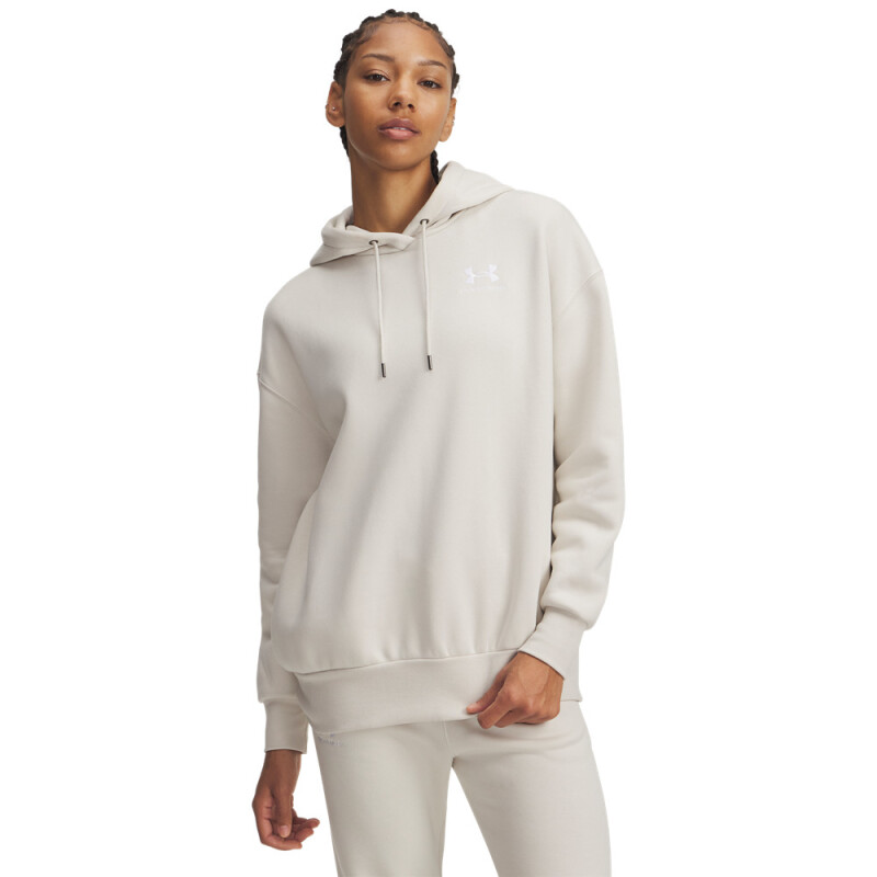 UA Icon Fleece OS Hoodie-WHT WHT-111