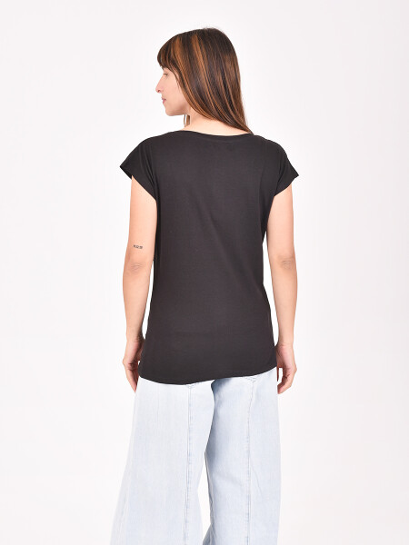 REMERA BASICA VELTO NEGRO