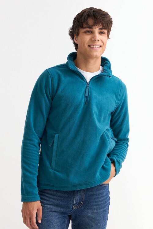 Buzo de polar AZUL PIEDRA
