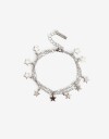 Pulseras Flexibles Metal Pulsera Con Estrellitas - Plateado Rodio