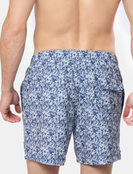 SHORT DE BAÑO ESTAMPADO Azul